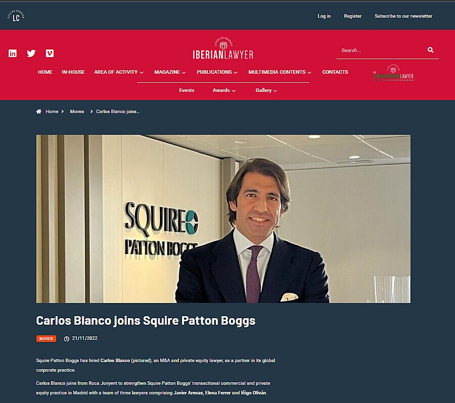 Carlos Blanco joins Squire Patton Boggs